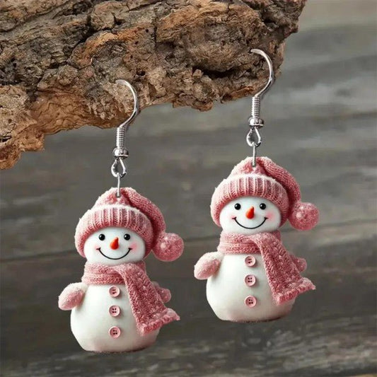 Cute Snowman Christmas Earrings - Bitsy Gypsy Boutique