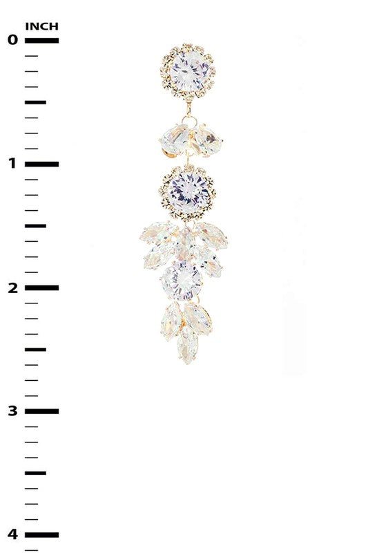 CZ Mix Crystal Iconic Chandelier Earrings - Bitsy Gypsy Boutique