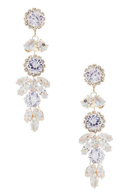 CZ Mix Crystal Iconic Chandelier Earrings - Bitsy Gypsy Boutique