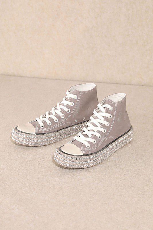 D - CHANTEL - HIGH TOP, STUDS, SNEAKERS - Bitsy Gypsy Boutique