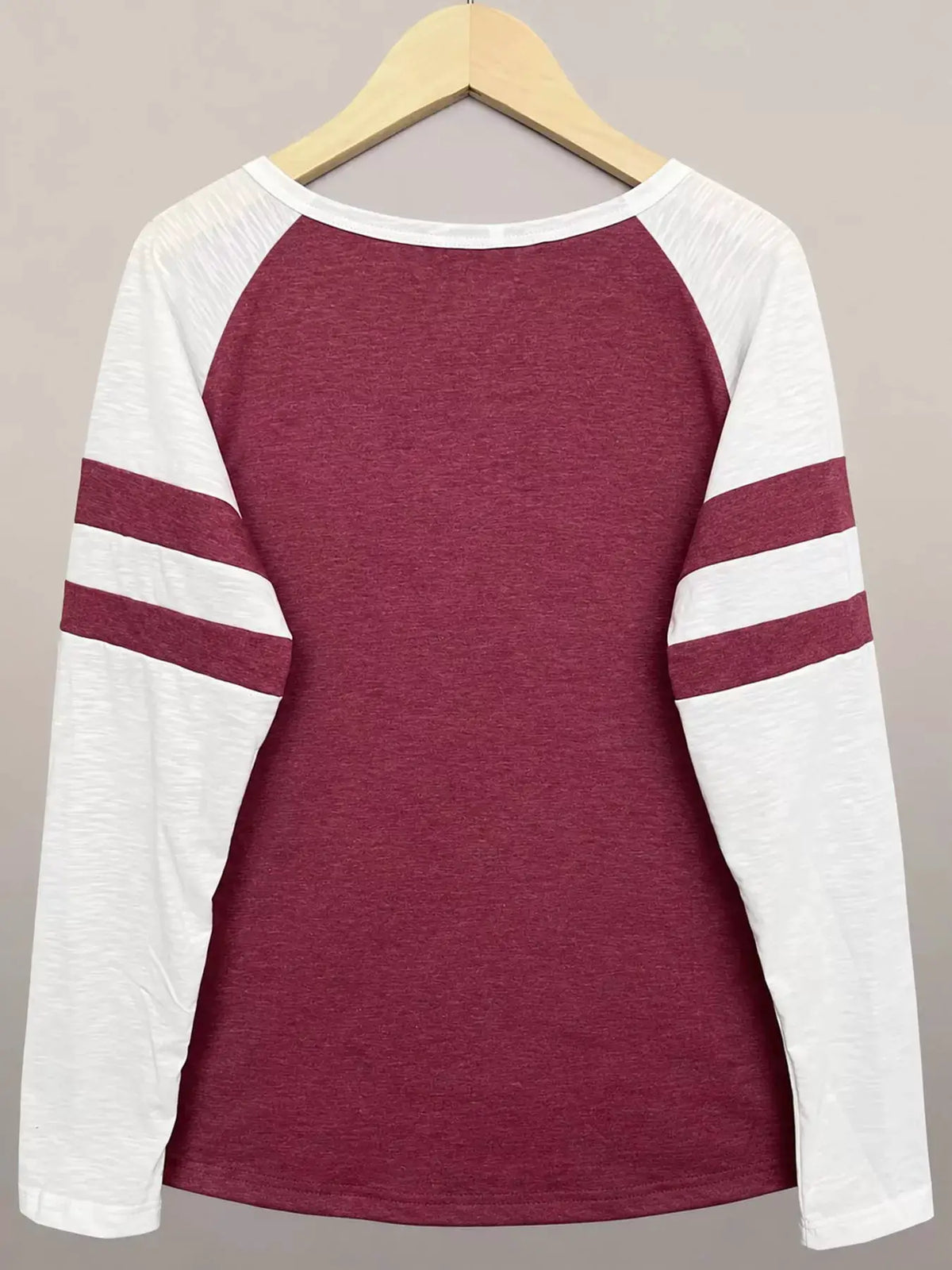 Full Size Color-Block Raglan Sleeve Striped T-Shirt Plus Size by Trendsi