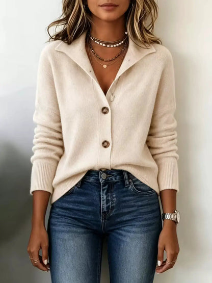 Button-Down Knit Cardigan by Trendsi