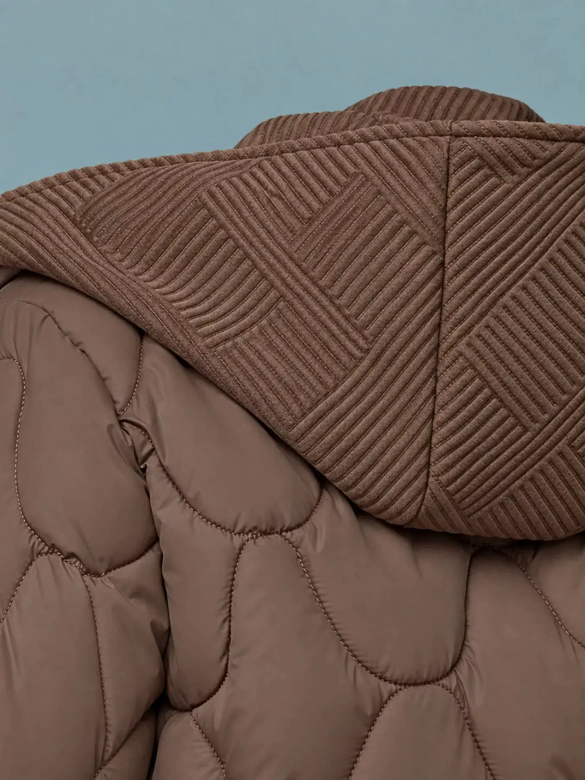 Plus Size Quilted Hooded Puffer Jacket with Snap-Button Closure by Trendsi