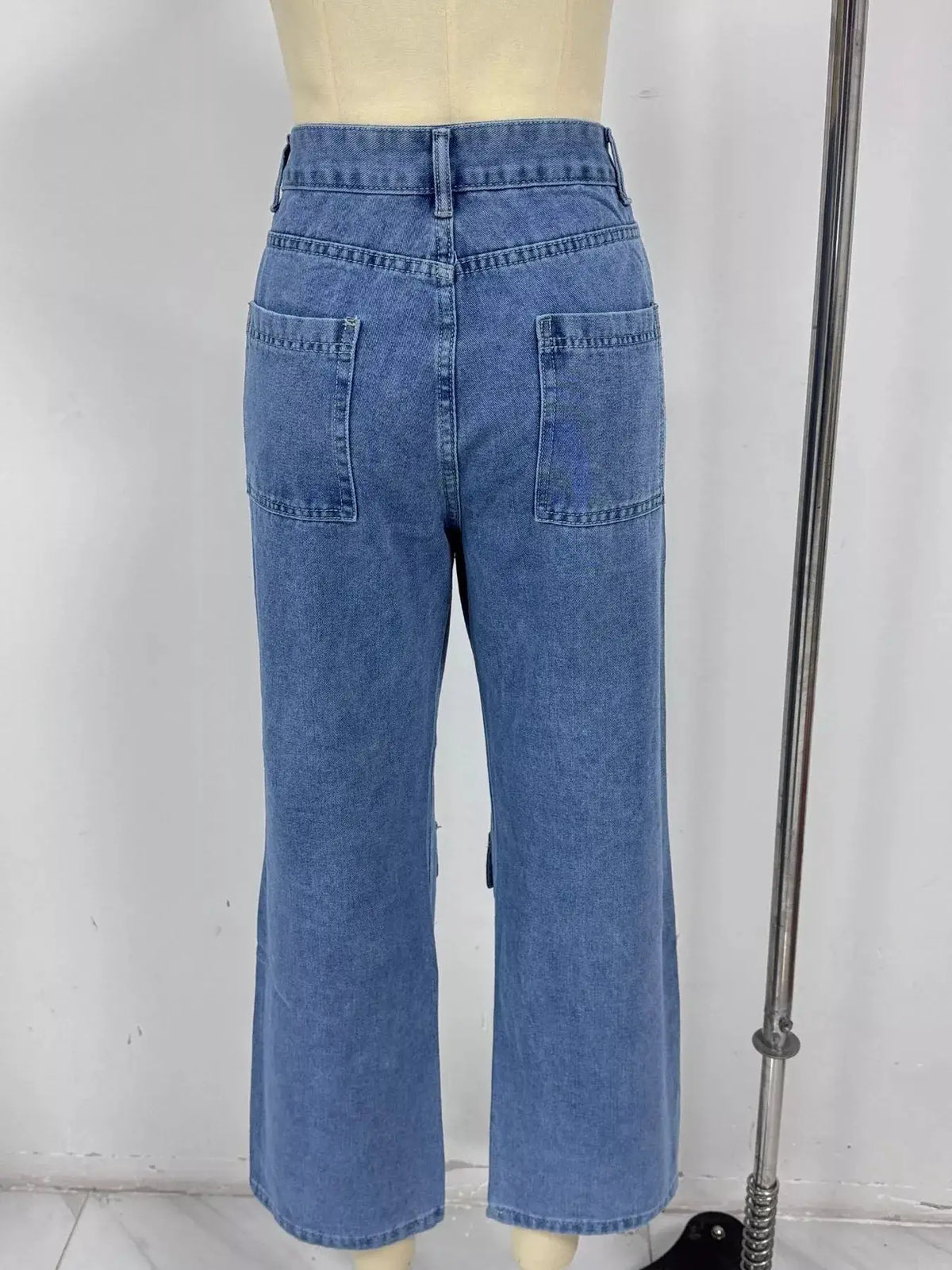 High-Waisted Wide-Leg Cargo Jeans by Trendsi
