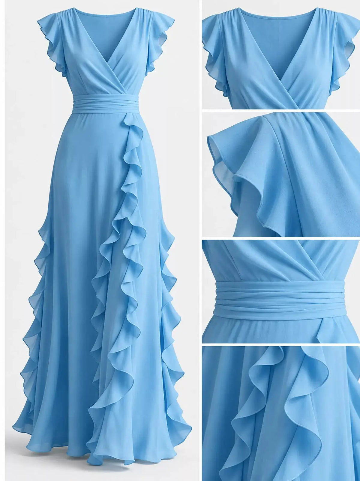 Ruffled Surplice Sleeveless Maxi Dress by Trendsi