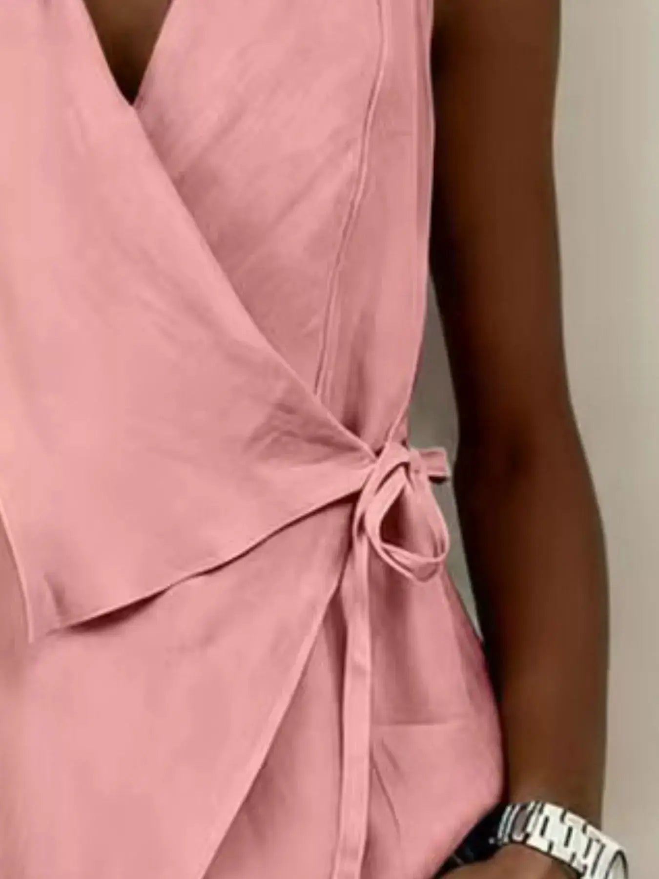 Tie Detail Sleeveless Top by Trendsi