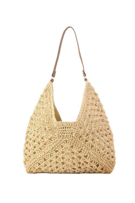 Dahlia Woven Straw Shoulder Bag - Bitsy Gypsy Boutique