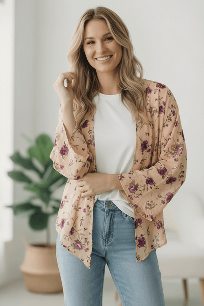 Dainty Layers Floral Kimono - Bitsy Gypsy Boutique