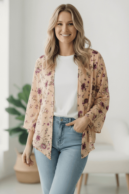 Dainty Layers Floral Kimono - Bitsy Gypsy Boutique