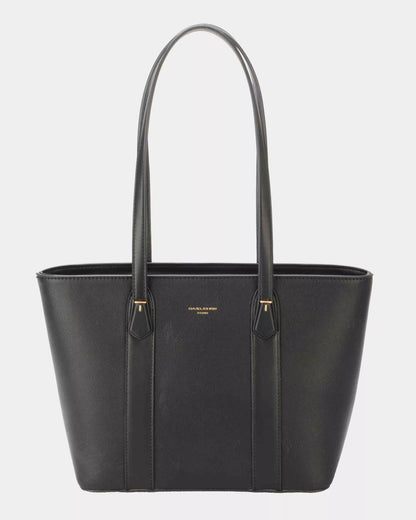 David Jones Leather Tote Bag with Gold Hardware - Bitsy Gypsy Boutique