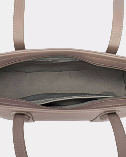 David Jones Leather Tote Bag with Gold Hardware - Bitsy Gypsy Boutique