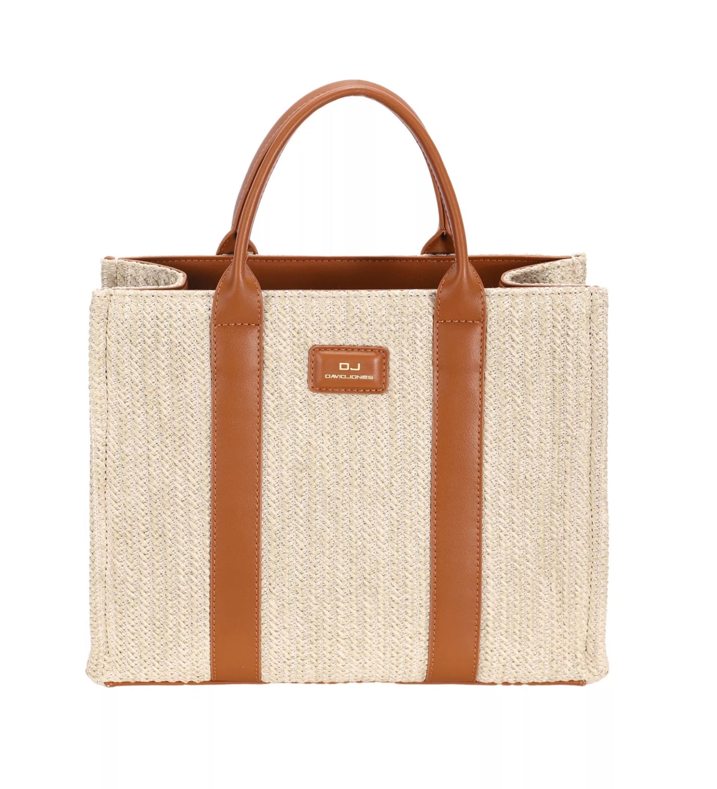 David Jones Square Woven Tote Handbag - Bitsy Gypsy Boutique