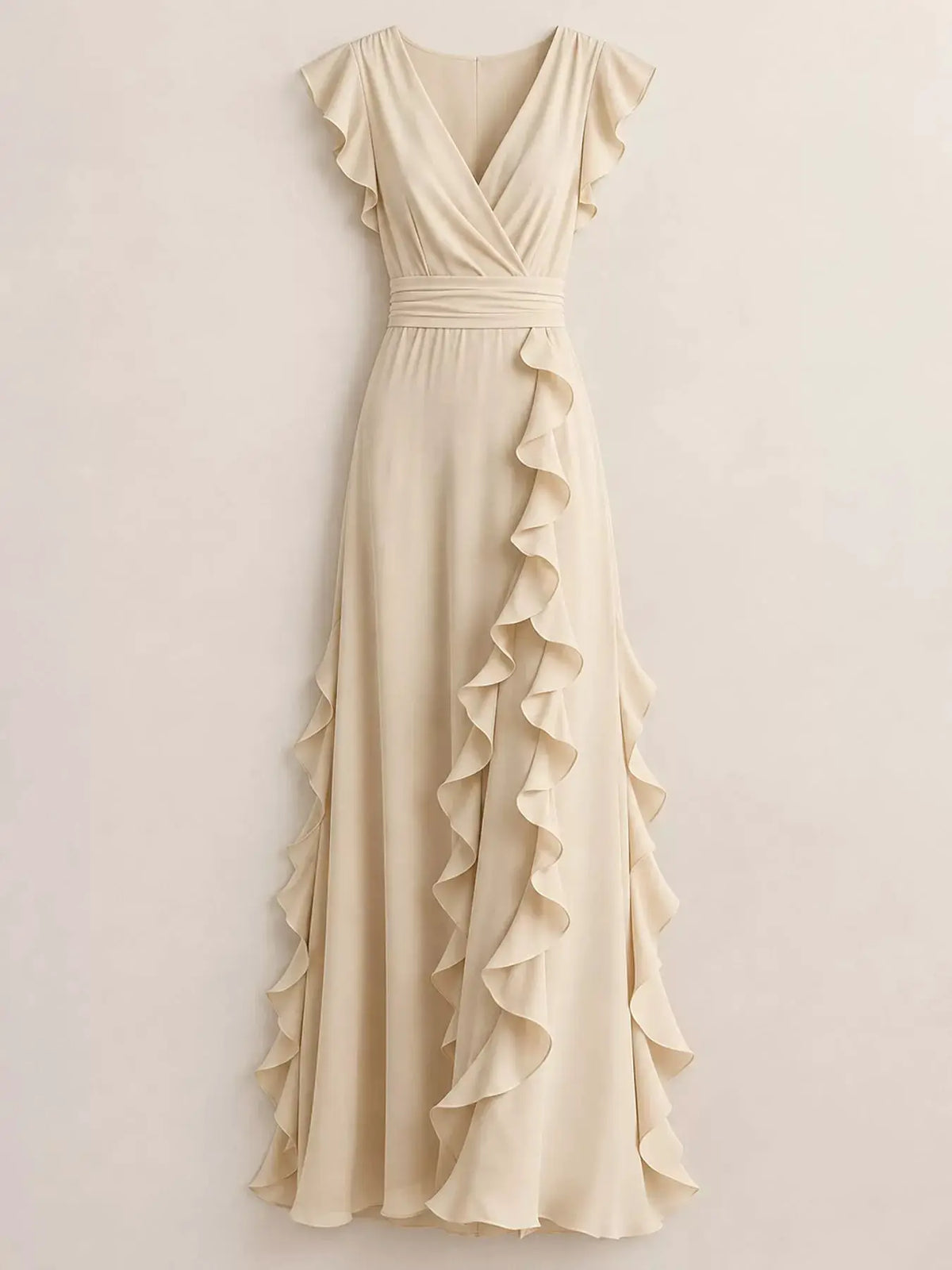 Ruffled Surplice Sleeveless Maxi Dress by Trendsi