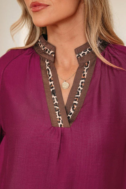 Deborah Flounced Bracelet Sleeve Blouse - Bitsy Gypsy Boutique