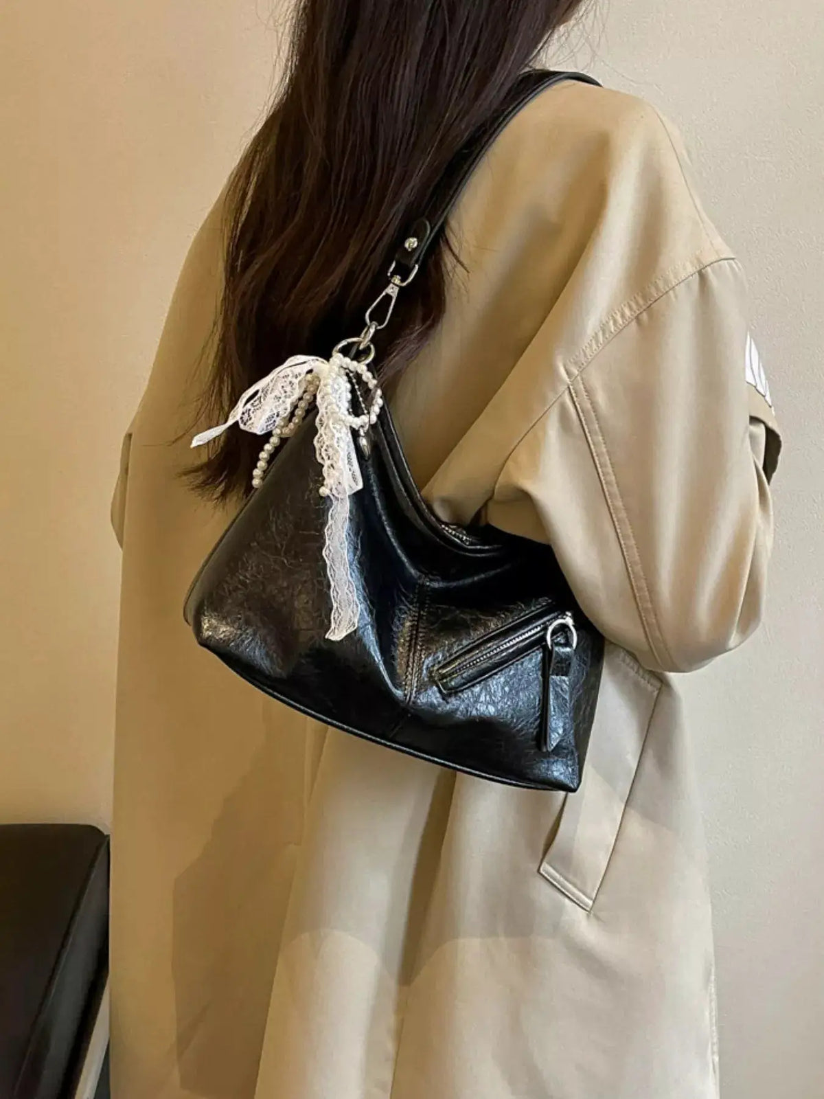 PU Leather Shoulder Bag by Trendsi