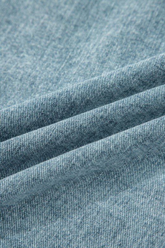 Denim Button Flap Pocket Frayed Vest - Bitsy Gypsy Boutique