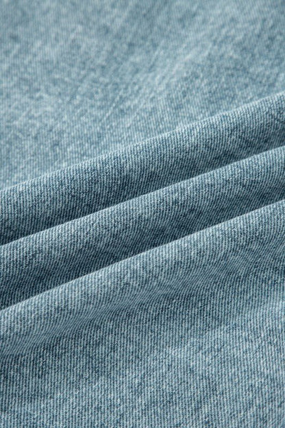 Denim Button Flap Pocket Frayed Vest - Bitsy Gypsy Boutique