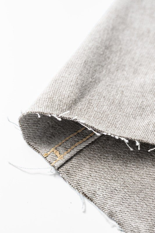 Denim Colorblock Patchwork Buttoned Jacket - Bitsy Gypsy Boutique