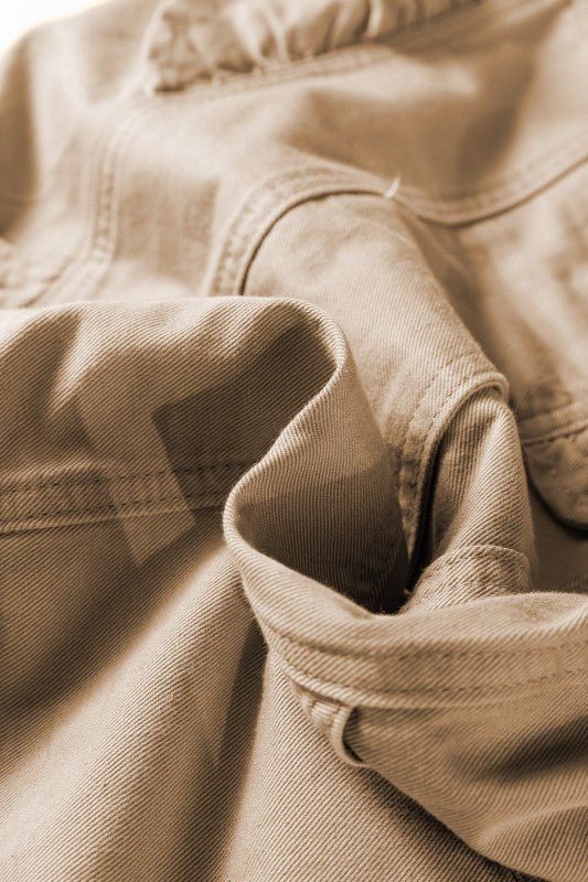 Denim Patchwork Ruffle Sleeve Jacket Vest - Bitsy Gypsy Boutique