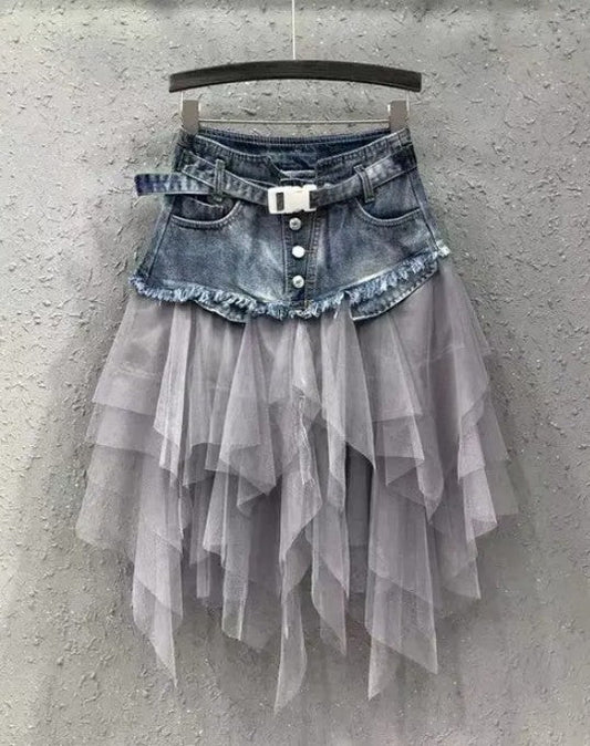 Denim tutu skirt - Bitsy Gypsy Boutique