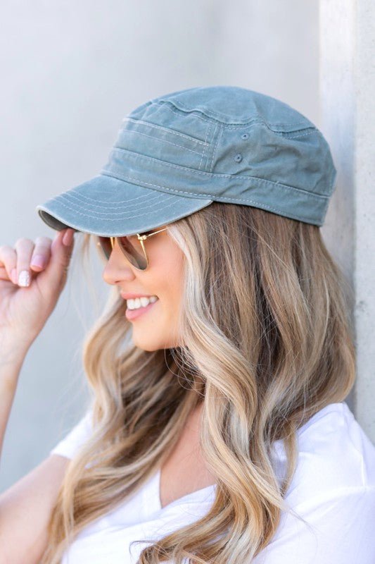 Distressed Cadet Hat Cap - Bitsy Gypsy Boutique