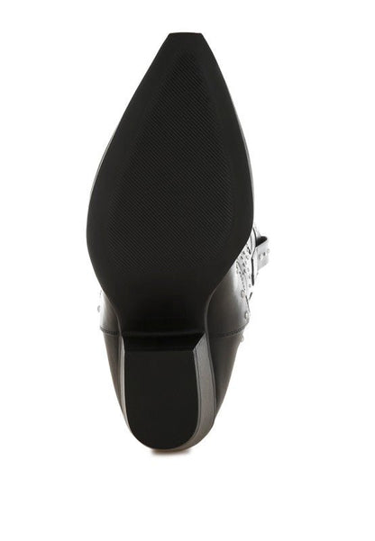 Dockery Studs Embellished Cowboy Boots - Bitsy Gypsy Boutique