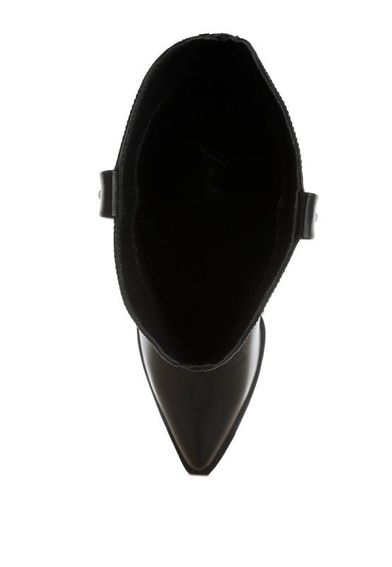 Dockery Studs Embellished Cowboy Boots - Bitsy Gypsy Boutique