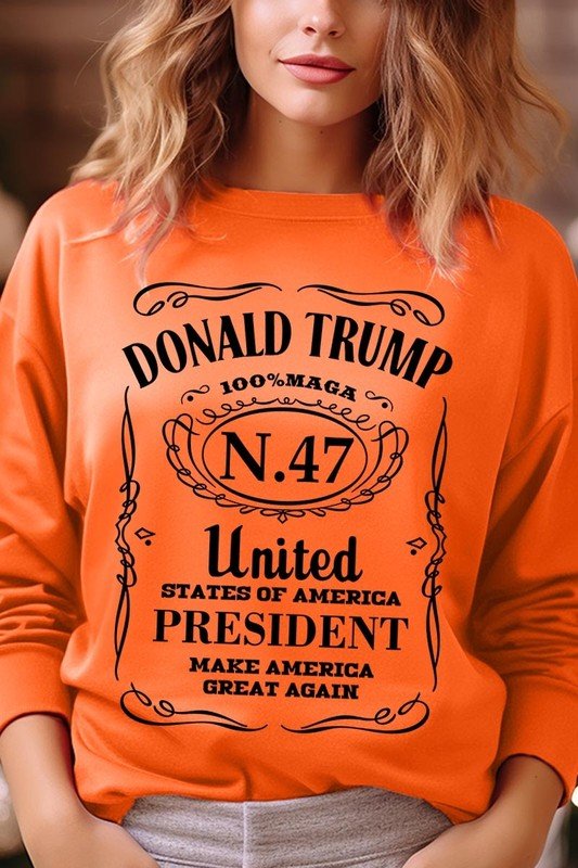 Donald Trump USA President 47 Maga Sweatshirts - Bitsy Gypsy Boutique