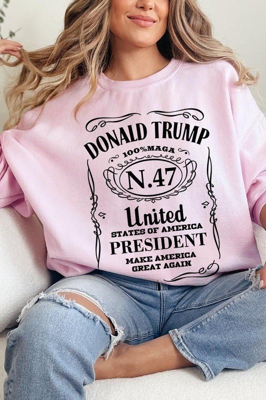 Donald Trump USA President 47 Maga Sweatshirts - Bitsy Gypsy Boutique