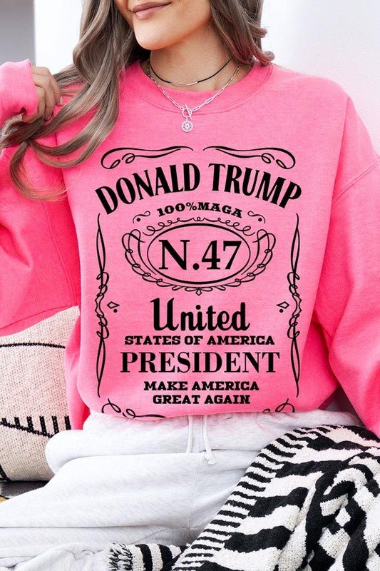 Donald Trump USA President 47 Maga Sweatshirts - Bitsy Gypsy Boutique