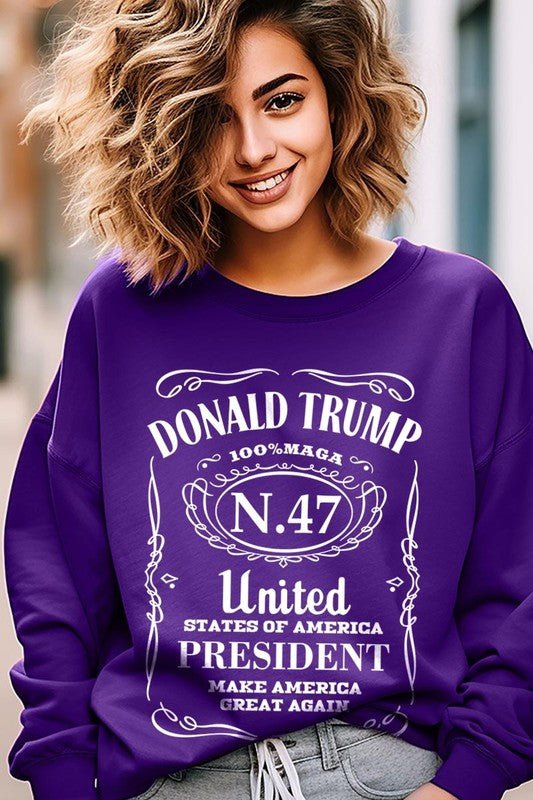 Donald Trump USA President 47 Maga Sweatshirts - Bitsy Gypsy Boutique