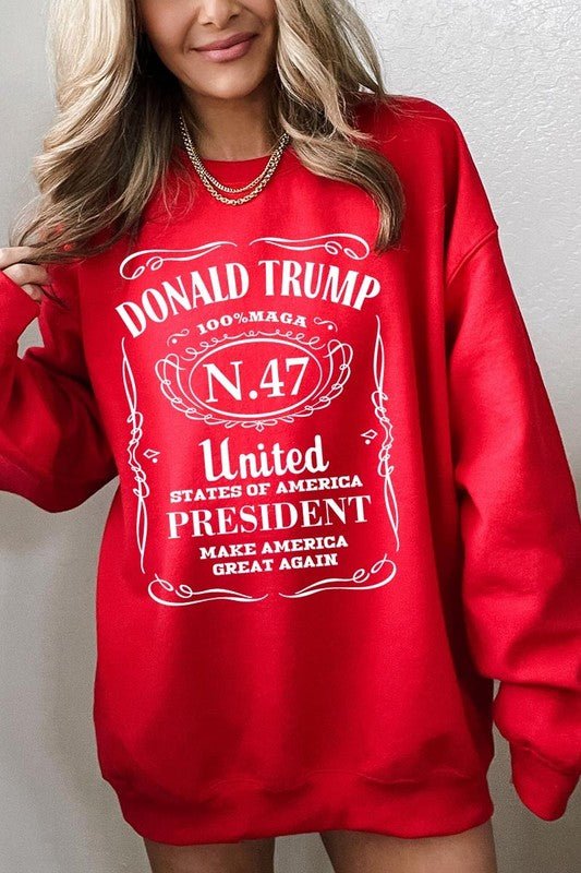 Donald Trump USA President 47 Maga Sweatshirts - Bitsy Gypsy Boutique