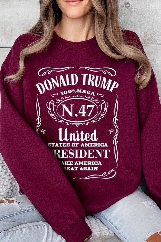 Donald Trump USA President 47 Maga Sweatshirts - Bitsy Gypsy Boutique