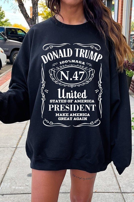 Donald Trump USA President 47 Maga Sweatshirts - Bitsy Gypsy Boutique