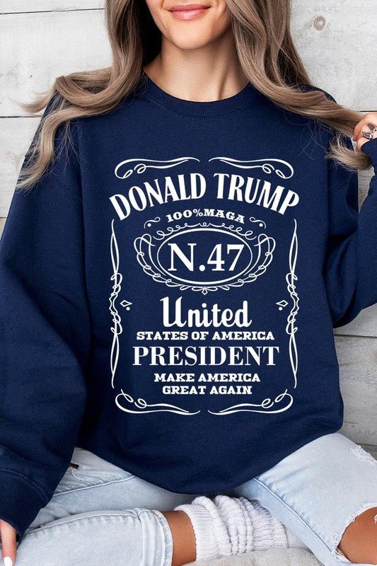 Donald Trump USA President 47 Maga Sweatshirts - Bitsy Gypsy Boutique