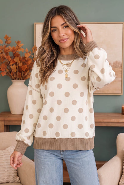 Dotted Daydream Polka Dot Pullover Top - Bitsy Gypsy Boutique