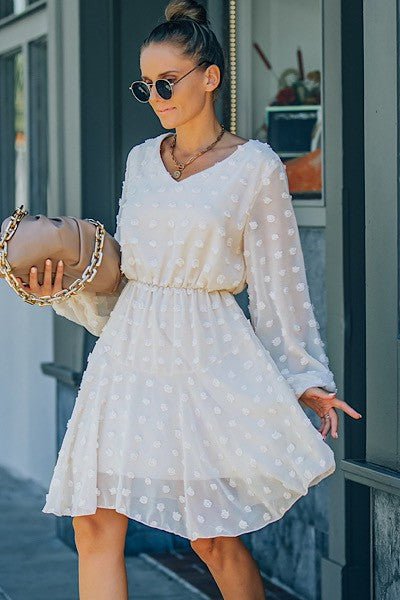 Dotted long sleeve dress - Bitsy Gypsy Boutique