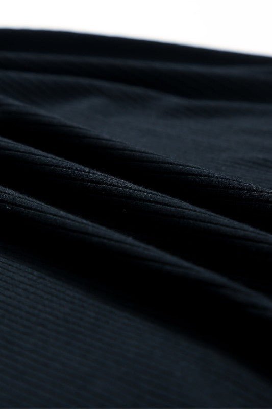 Dotted Mesh Ruffle Sleeve Ribbed Babydoll Dress - Bitsy Gypsy Boutique