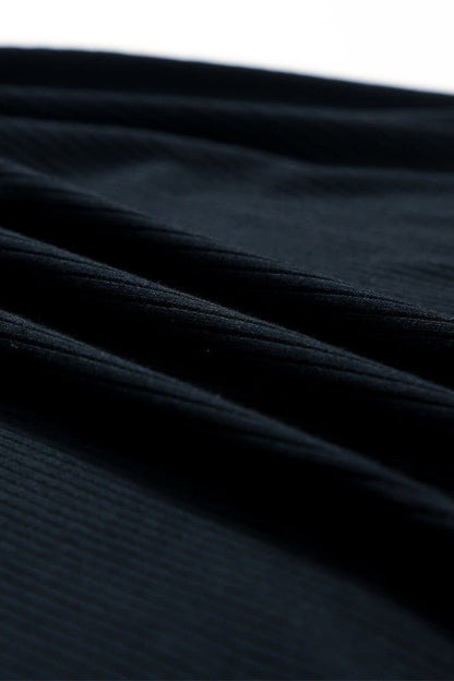 Dotted Mesh Ruffle Sleeve Ribbed Babydoll Dress - Bitsy Gypsy Boutique