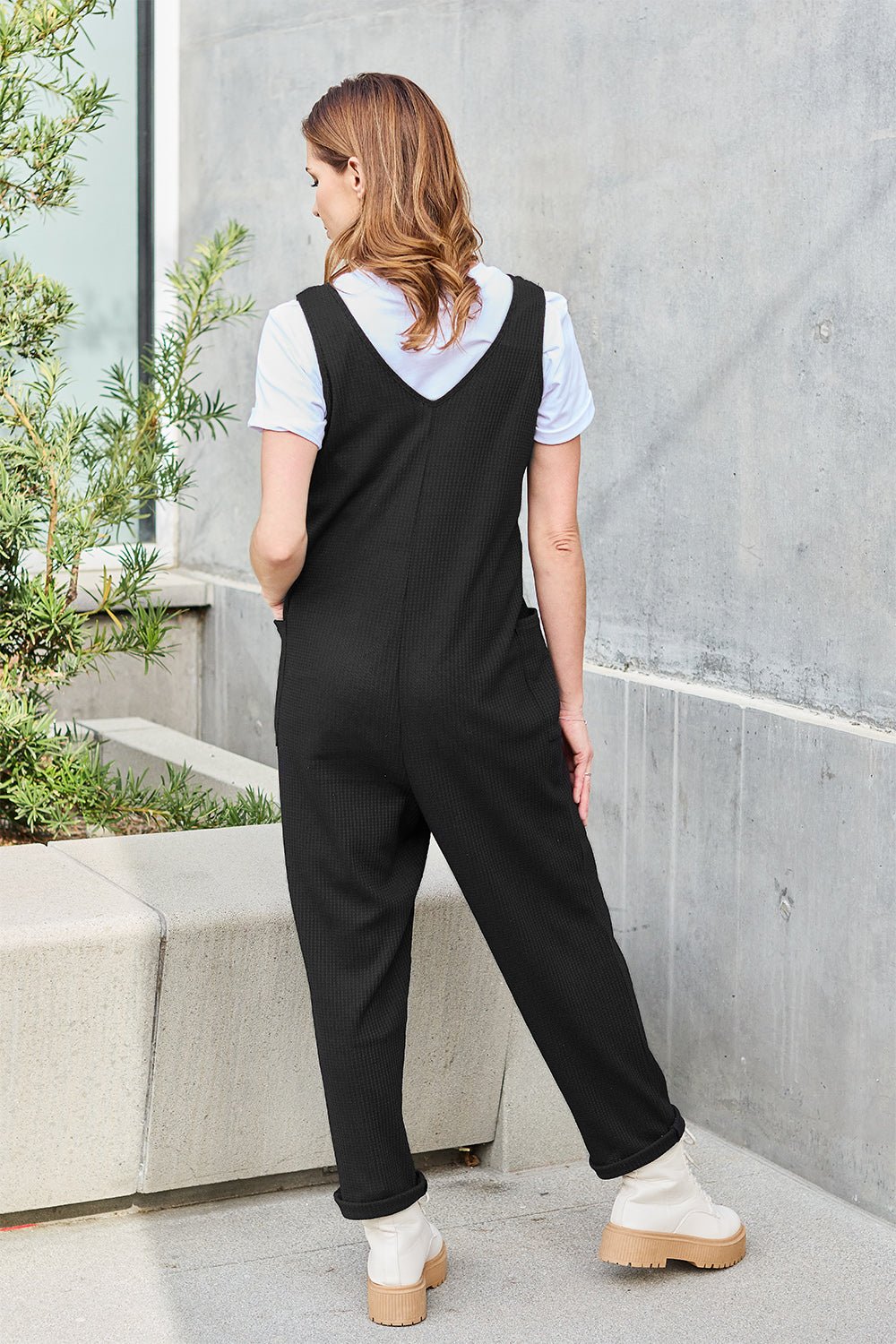 Double Take Full Size Sleeveless Straight Jumpsuit - Bitsy Gypsy Boutique