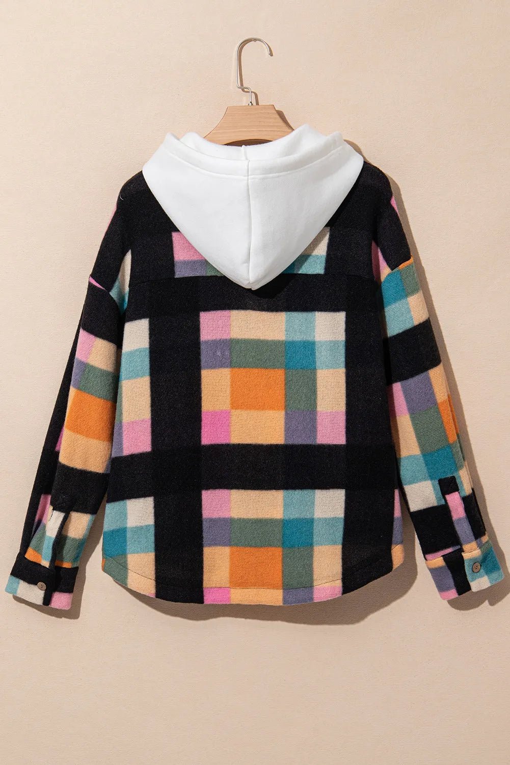 Drawstring Color Block Long Sleeve Hoodie - Bitsy Gypsy Boutique