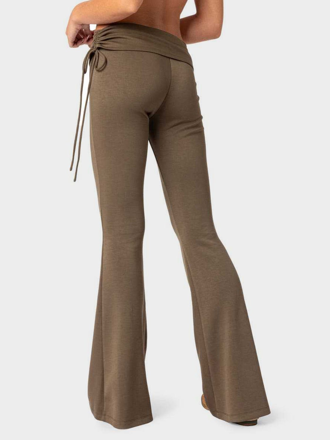 Drawstring Ruched Flare Pants - Bitsy Gypsy Boutique