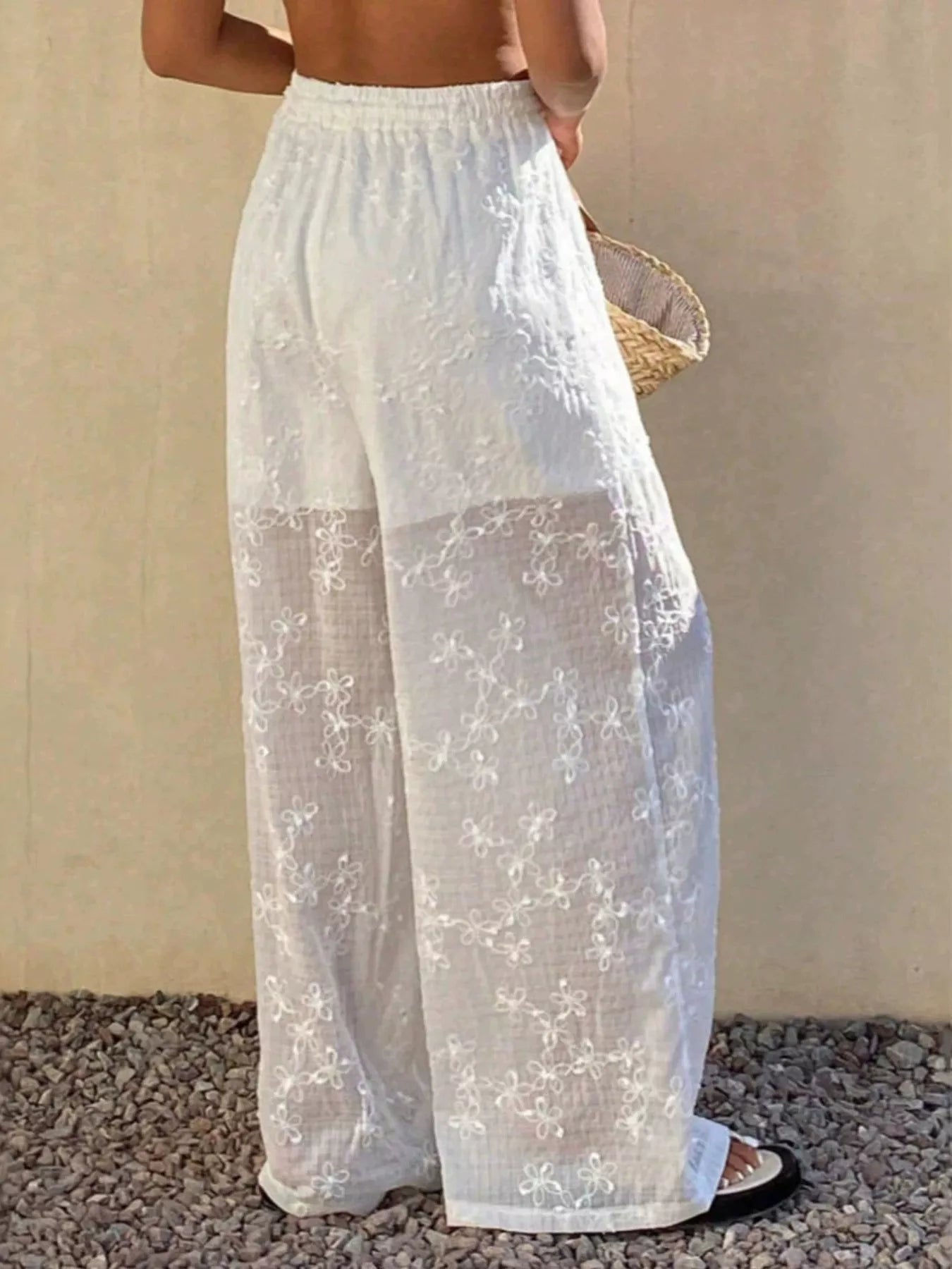 Drawstring Wide-Leg Pants - Bitsy Gypsy Boutique