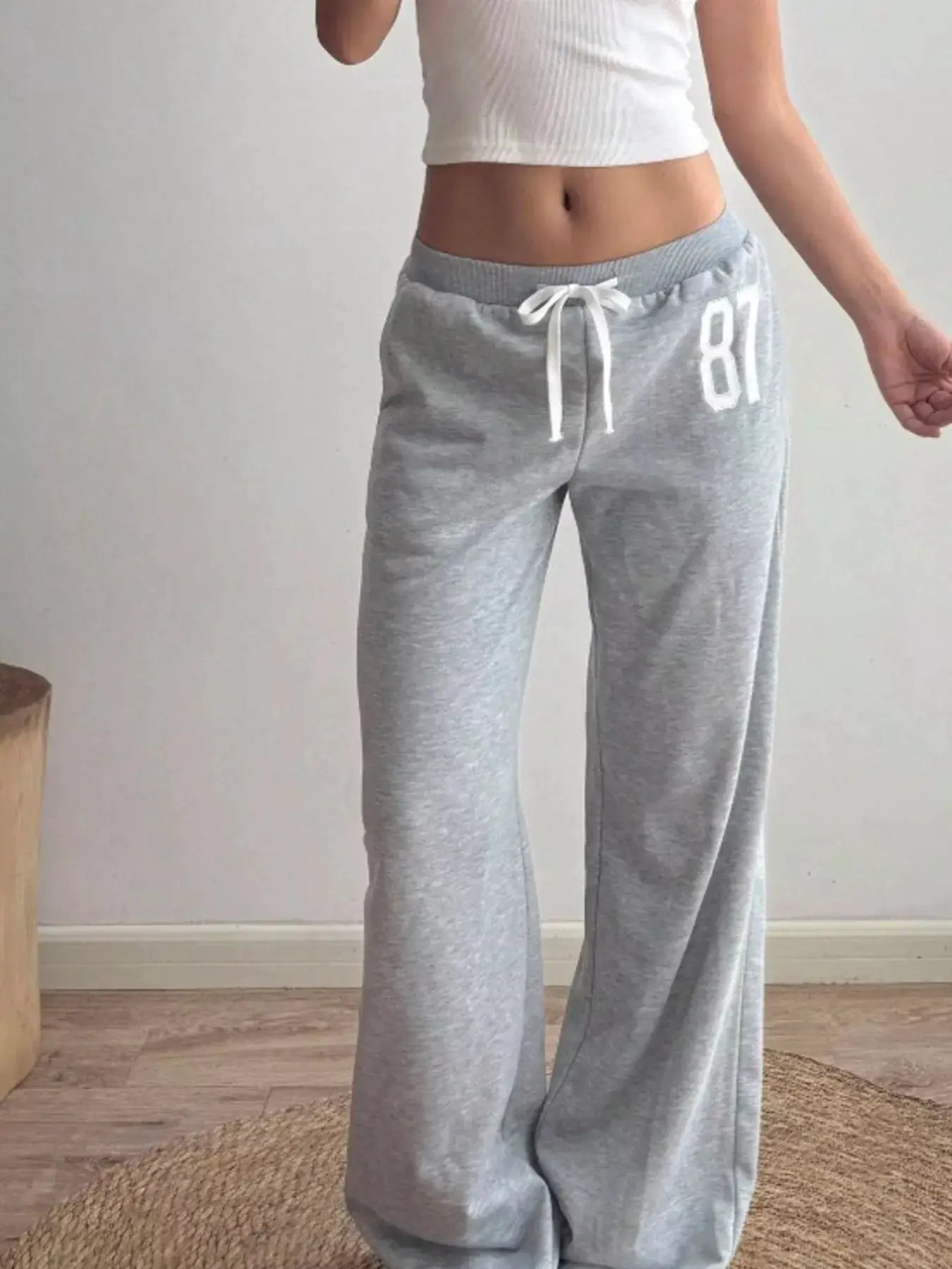 Drawstring Wide Leg Pants by Trendsi