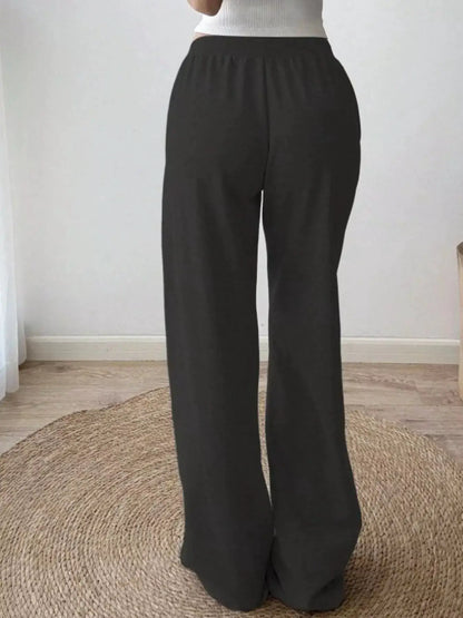Drawstring Wide Leg Pants by Trendsi