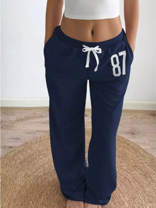 Drawstring Wide Leg Pants by Trendsi