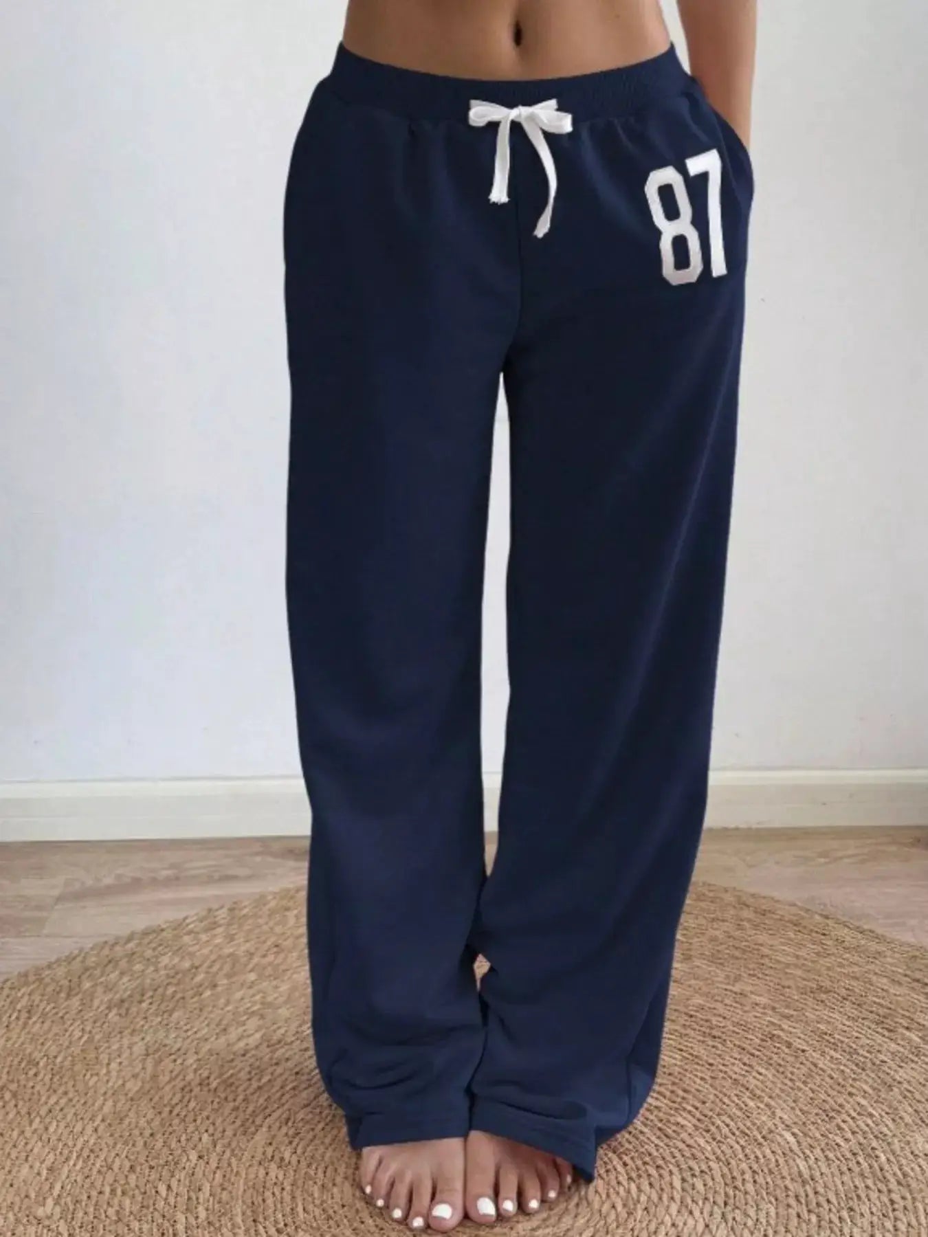 Drawstring Wide Leg Pants by Trendsi
