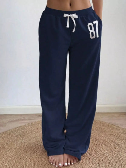 Drawstring Wide Leg Pants by Trendsi