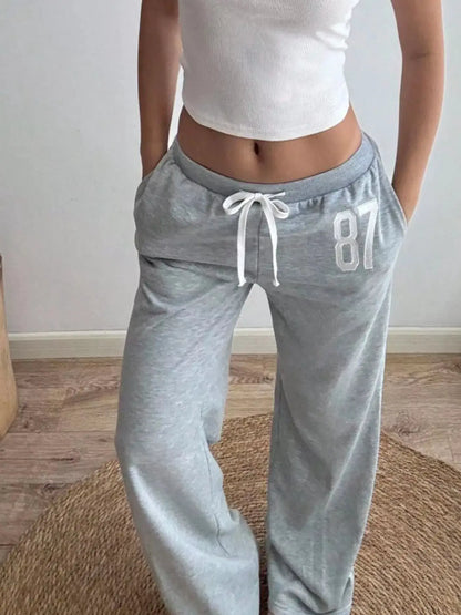 Drawstring Wide Leg Pants by Trendsi