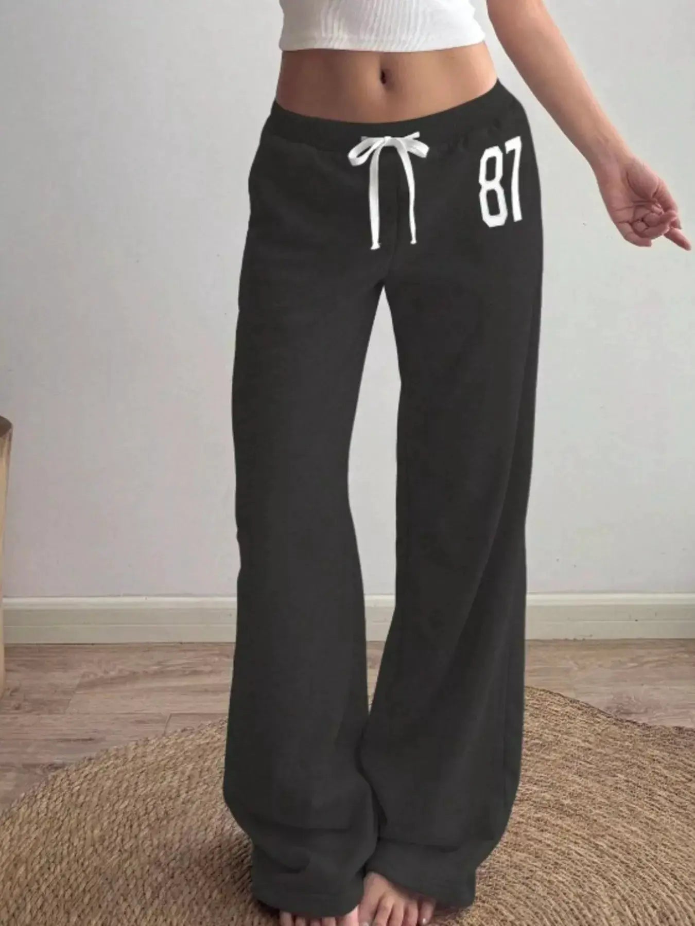 Drawstring Wide Leg Pants by Trendsi